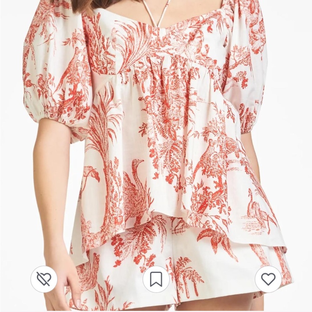 Sachin & Babi
Sari Puff Sleeve Back Tie Top